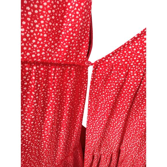 Glamorous Bloom Women Maxi Wrap Dress With Balloon Sleeves Detached Tie Closure - Picture 3 of 8